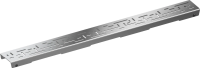 Решетка TECE TECEdrainline "lines" 601020: прямая, нержавеющая сталь, 100 см, глянец