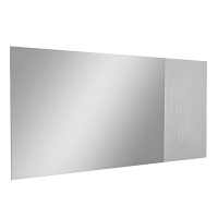 Зеркало для ванной Antonio Lupi DISTINTO 
 DISTINTO290W.180 с блестящей кромкой, толщиной 4 мм, с вставкой из рифленого стекла с правой или левой стороны, с белой светодиодной п