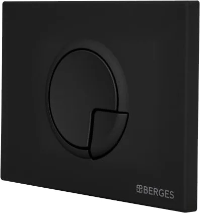 кнопка смыва berges novum r5 040025 для инсталляции, абс-пластик, черная