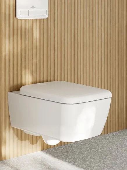 унитаз подвесной villeroy&boch skyla 4682cl01 с сиденьем микролифт, цвет альпийский белый