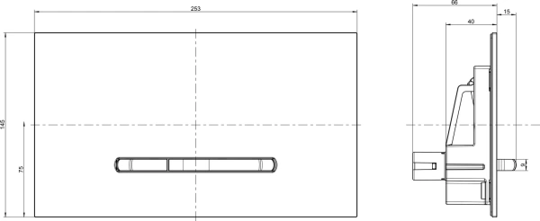 кнопка смыва villeroy & boch viconnect 92218068, цвет белый
