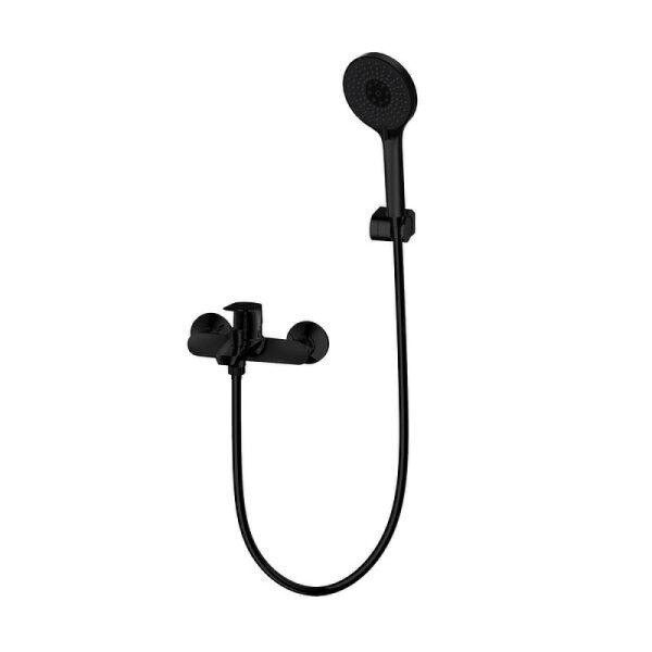 смеситель для ванны arrow ag3609mb с душевым гарнитуром, черный матовый