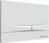 кнопка смыва berges novum f4 040054 для инсталляции, абс-пластик, soft touch белая глянцевая