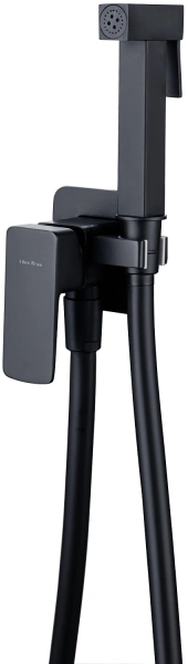 смеситель с гигиеническим душем allen brau infinity 5.21005-31 (с внутренней частью) черный матовый